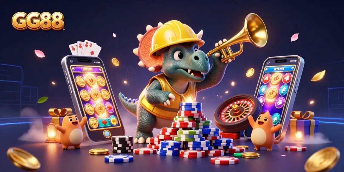 GG88 offers an exciting casino experience with vibrant characters and engaging game elements.