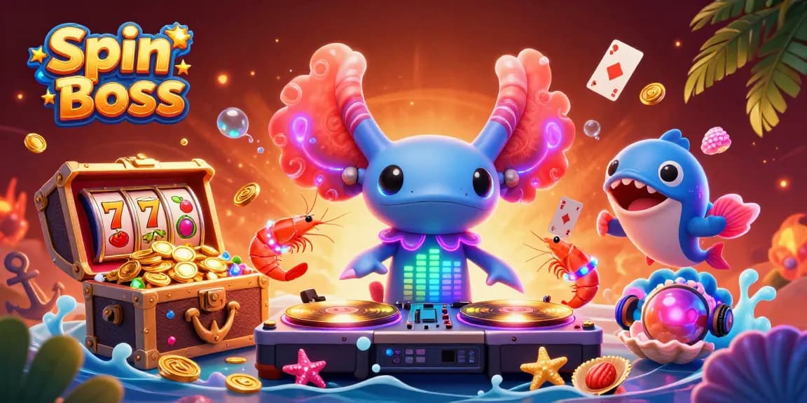 Join the excitement at Spin Boss casino with vibrant characters and lively game elements.