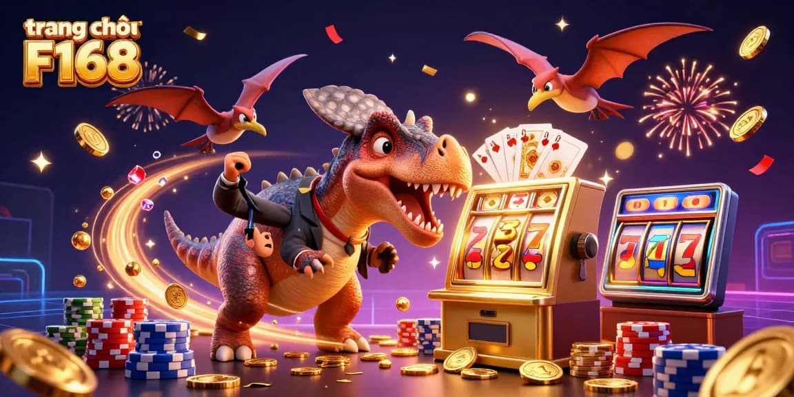 Engage with the excitement on the trang chủ F168 as dinosaurs and dazzling casino elements collide in a jackpot frenzy.