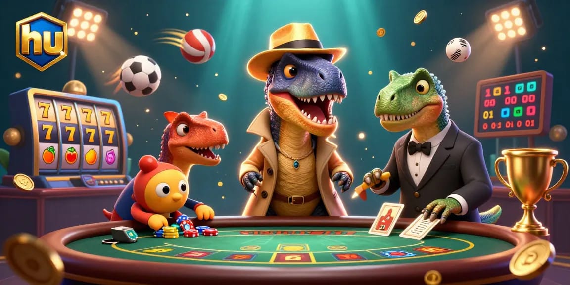 hu đếm bài ở bàn blackjack, stegosaurus giám sát, và kẻ móc túi nhận chip tại sòng bài