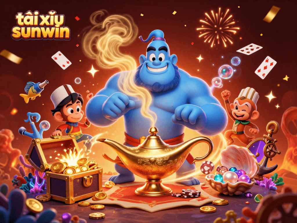 Experience the thrill of tài xỉu sunwin with dynamic casino illustrations and vibrant game elements.