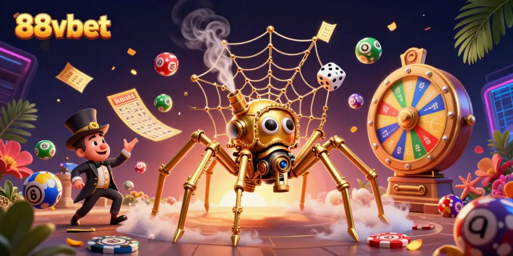 Experience the thrilling gameplay at 88vbet with a dynamic steampunk casino scene.