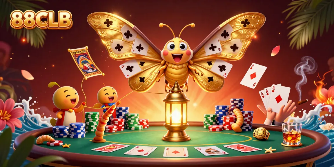 Experience thrilling gaming at 88CLB with colorful poker elements and engaging casino scenes.