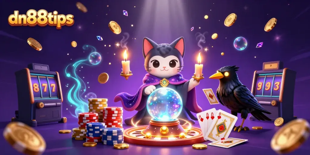 Join the excitement at dn88tips with vibrant casino characters and dazzling game elements.