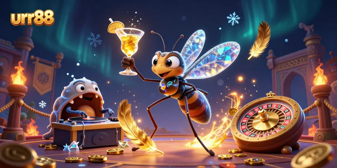 Experience thrilling gameplay with urr88's vibrant casino adventure featuring unique characters and dynamic elements.
