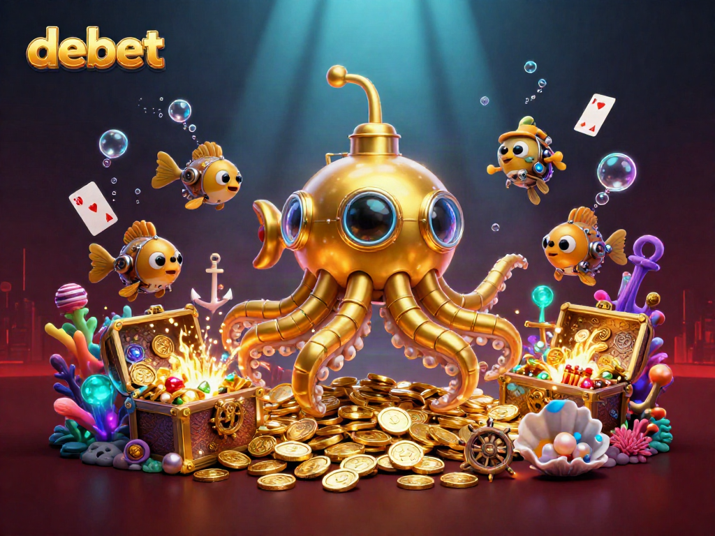 Experience the debet gaming world with playful underwater riches and engaging casino elements.