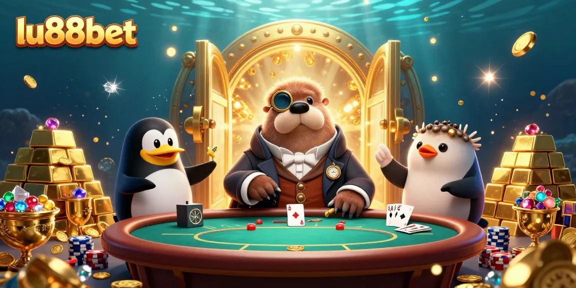 Join the underwater poker action with lu88bet's exclusive gaming experience, featuring exciting characters and treasures.