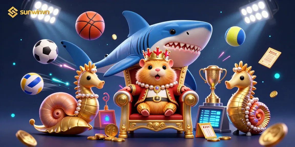 Engaging illustration showcasing the sunwinvn casino experience with vibrant characters and dynamic gambling elements.