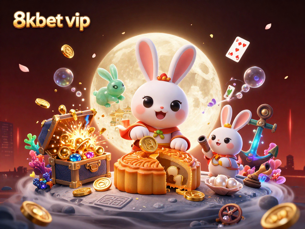 Experience thrilling gameplay with 8kbet vip, where the moon rabbit reveals poker chips and underwater treasures bloom.