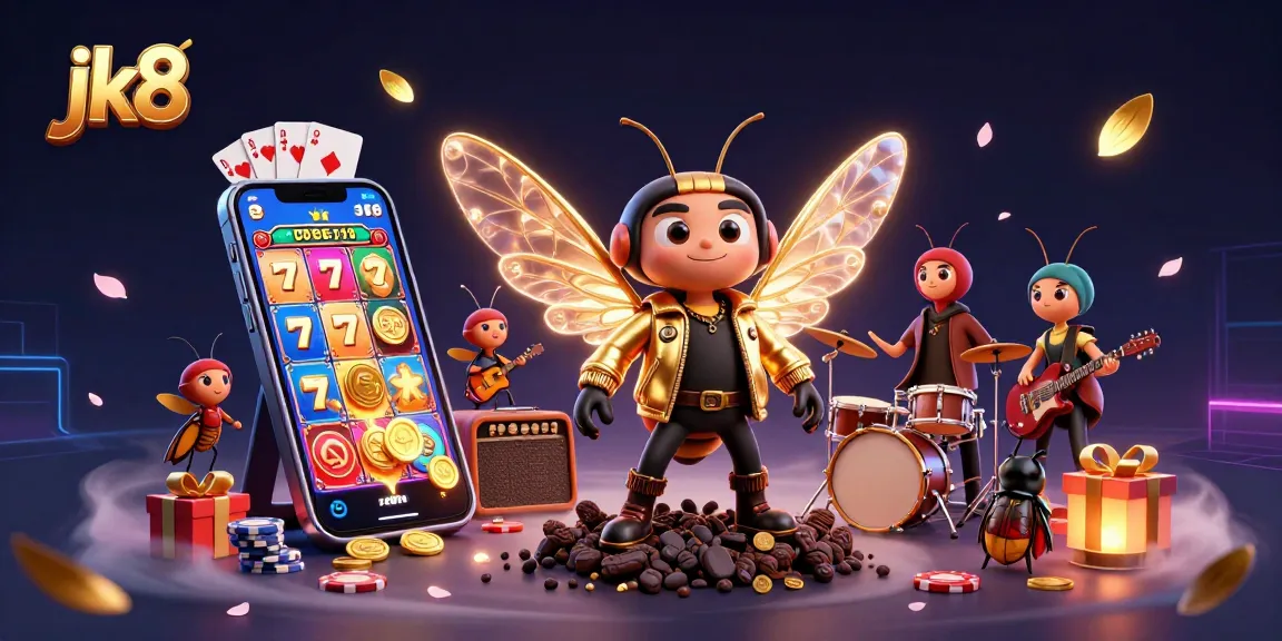 Experience the thrill of jk8 with a colorful scene featuring characters and exciting casino elements.