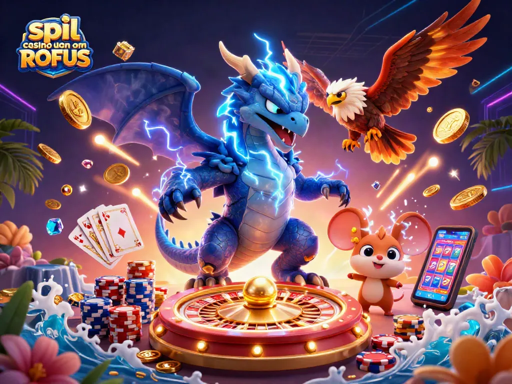 Experience the thrill of spil casino uden om ROFUS with vibrant 3D characters and exciting game elements.