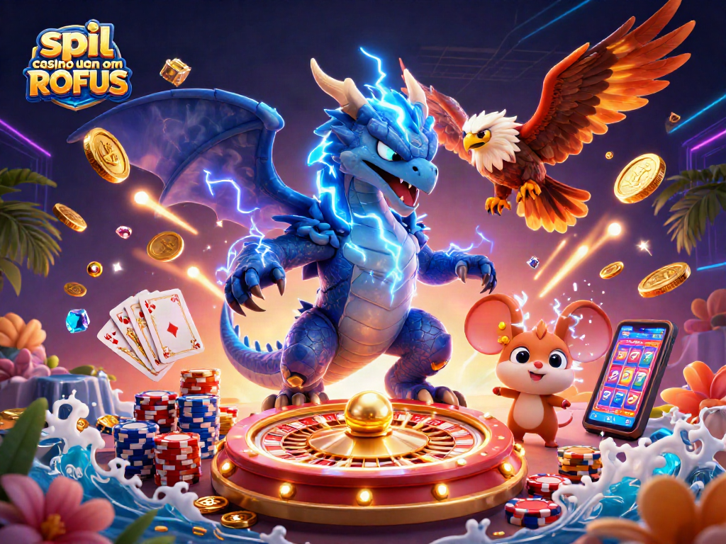 Experience the thrill of spil casino uden om ROFUS with vibrant 3D characters and exciting game elements.