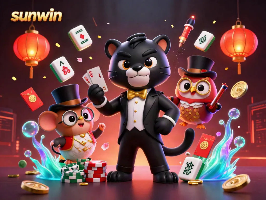 Experience exhilarating gameplay with the sunwin platform featuring dynamic characters and vibrant casino elements.