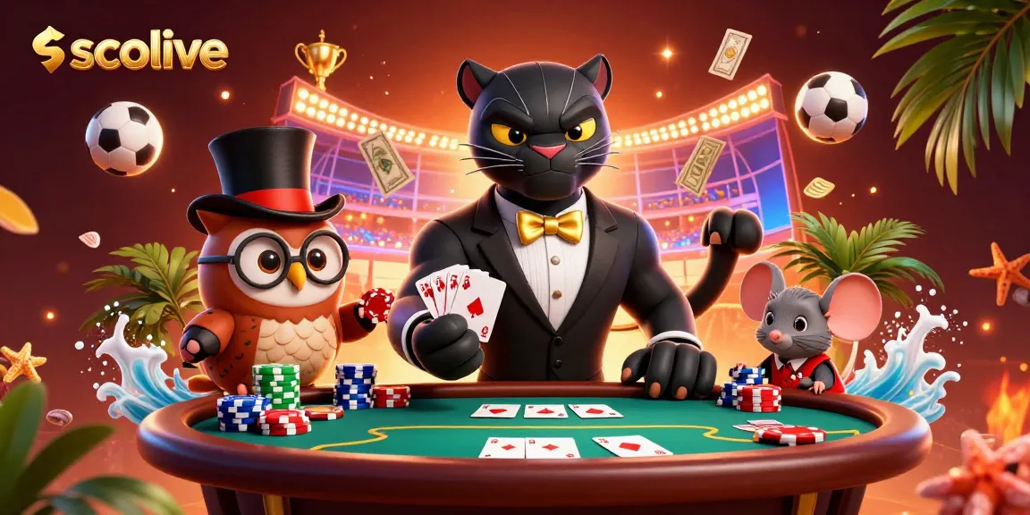 Socolive offers engaging soccer betting experiences, featuring lively cartoon characters and casino elements.