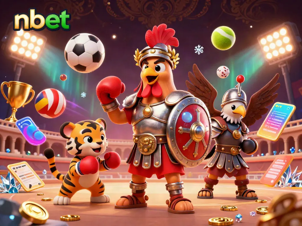 Experience nbet's dynamic casino atmosphere with epic gladiator characters in action.