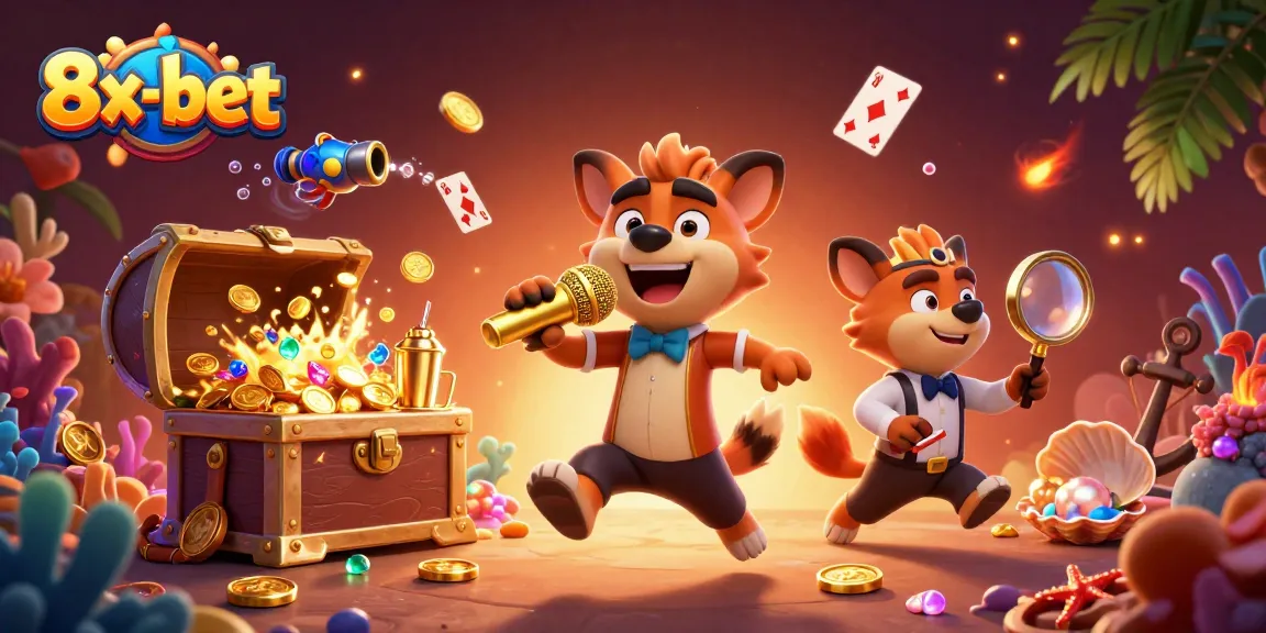 Join the fun at 8x-bet as hyenas entertain guests in a vibrant casino scene.