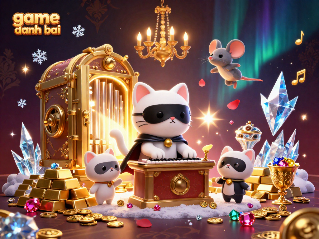 Experience thrilling play with game danh bai in an opulent online casino scene full of treasures.