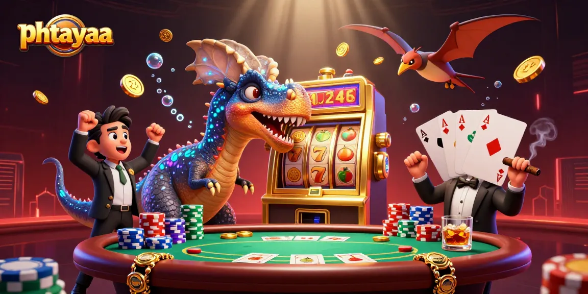 Experience thrilling jackpots at phtayaa with vibrant casino characters and dynamic slot elements.