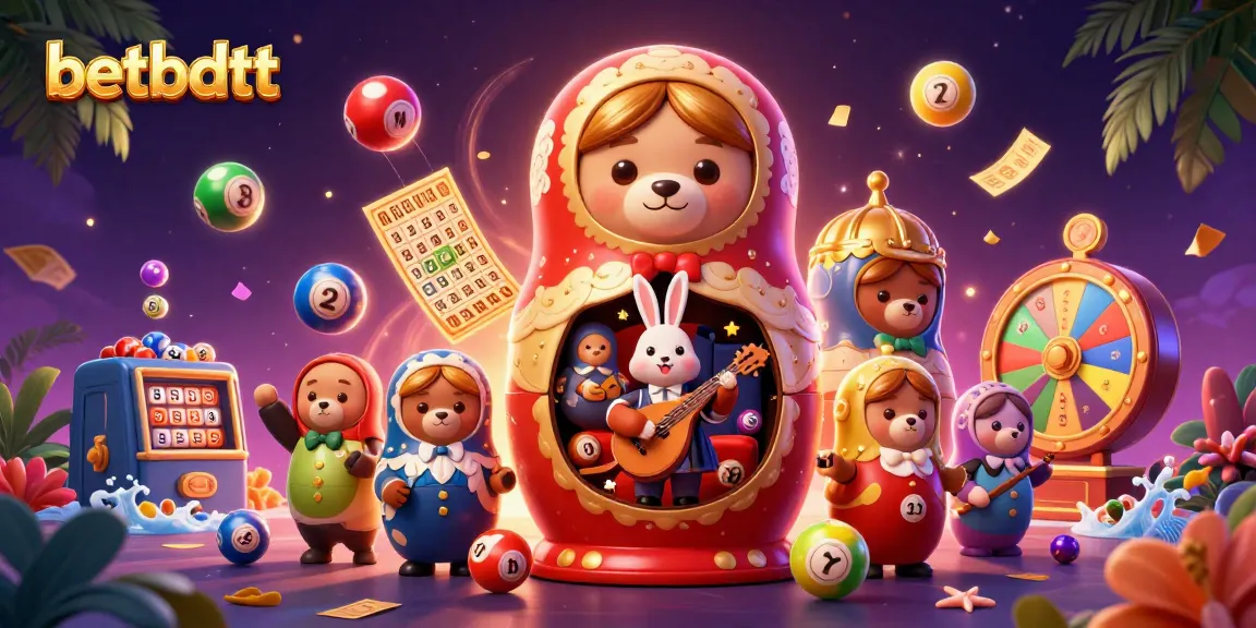 Betbdtt showcases casino-themed 3D art with vibrant lotteries and interactive games