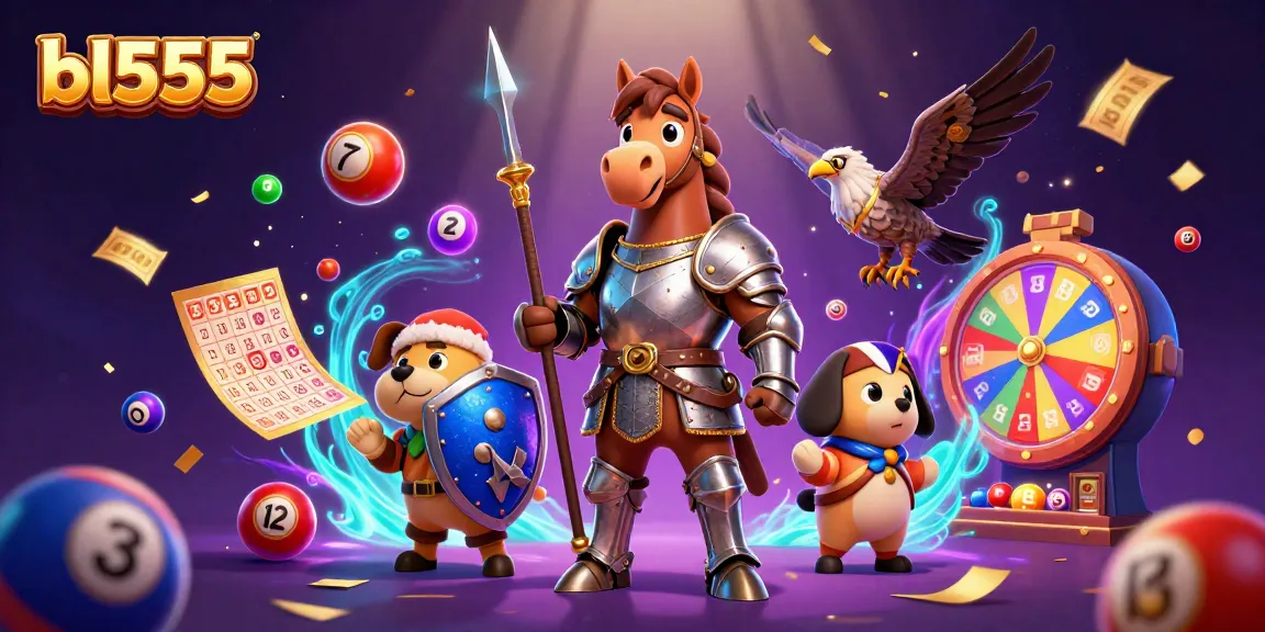Engage with exciting games at bl555, featuring knights, colorful lottery themes, and dynamic gaming elements.