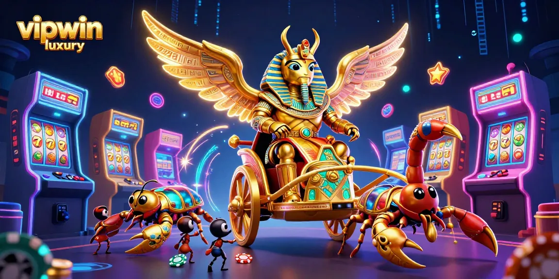 Win big with vipwin luxury as you explore a vibrant casino world filled with thrilling game icons.